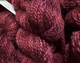 Plum, Bulky Mohair-merino blend yarn