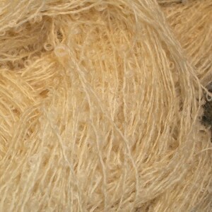 Natural, Boucle, mohair merino 2 ply blend yarn image 4