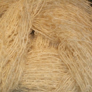 Natural, Boucle, mohair merino 2 ply blend yarn image 2