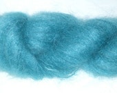 Teal Brushed Mohair Merino Yarn