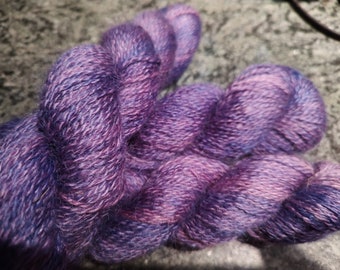 Lilac, 50-50 mohair-wool blend 2 ply sport yarn