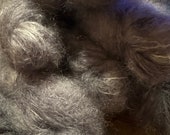 Silver, brushed mohair blend yarn