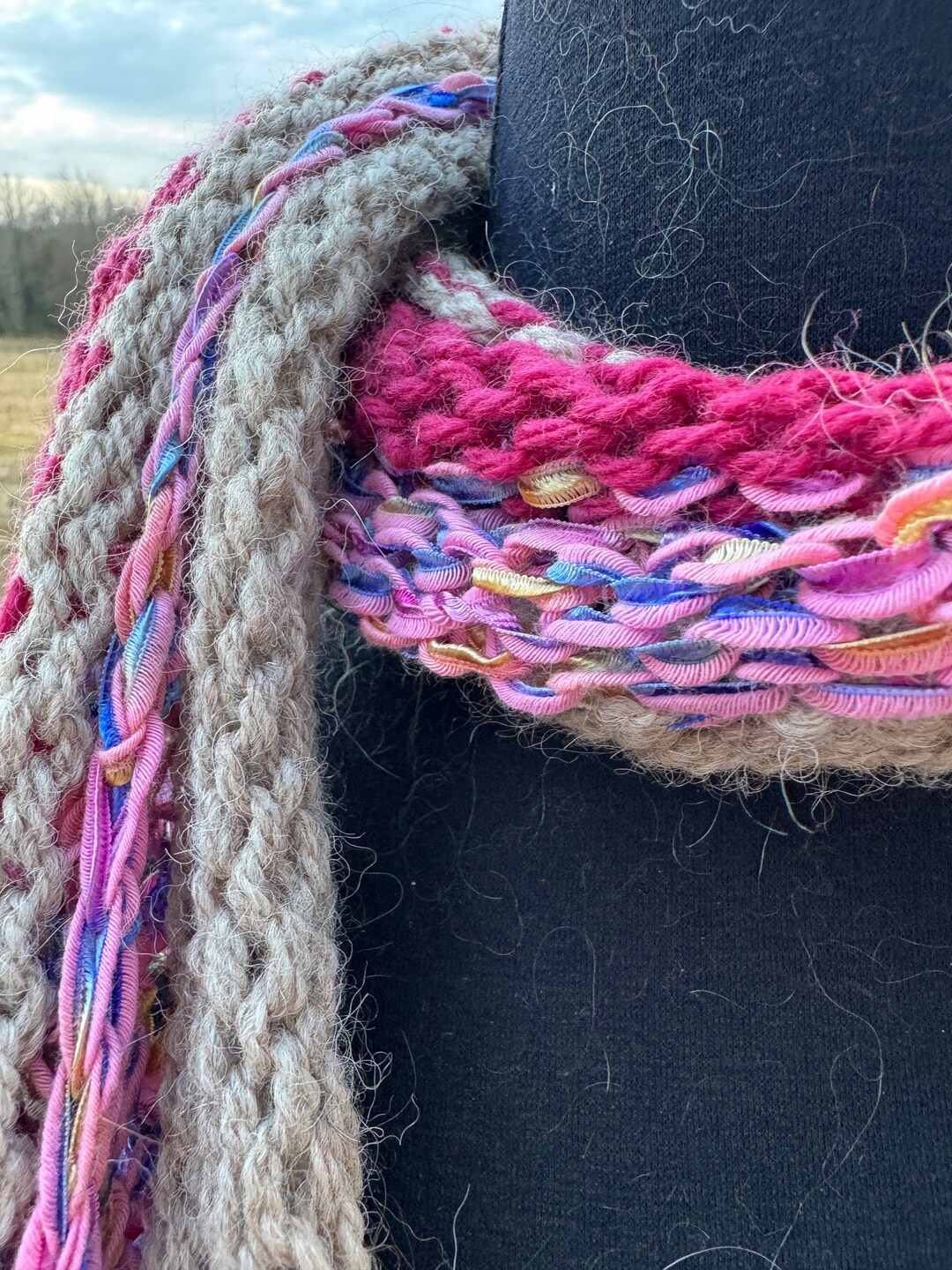 Cowl Hand Knit, Hand Dyed Infinity Design, Pinks and More - Etsy