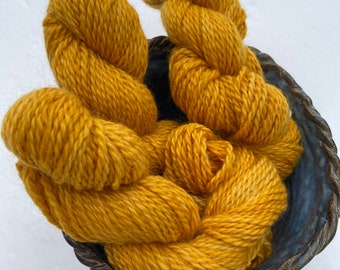 Honey Mustard, Bulky Mohair-merino blend yarn