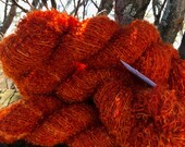 Cayenne red, Boucle mohair blend yarn