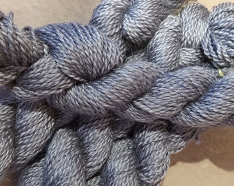 Silver, Bulky Mohair-merino blend yarn