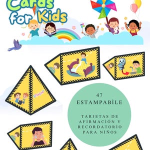 Tarjetas imprimibles de afirmaciones y recordatorios para niños - Comportamiento positivo, tarjetas para niños - Descarga digital PDF