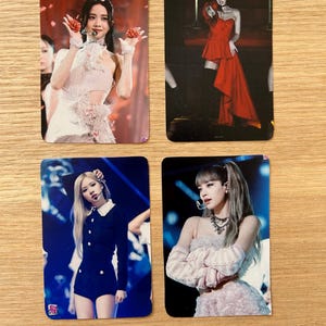 Tarjetas fotográficas del escenario en solitario de Blackpink