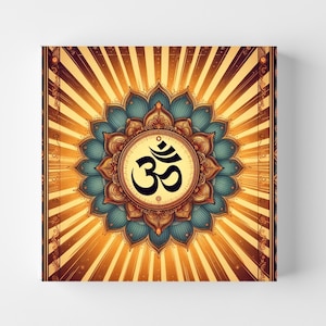 Aum Print Om Wall for digital instant download AI poster Art Symbol for Prayer and Pooja Room Decor OM prayer poster for Digital Download