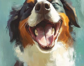 Happy Pets portrait custom pet portrait AI digital print for instant download Dog Portraits Cat Portraits Custom Dog Portraits Pet Art