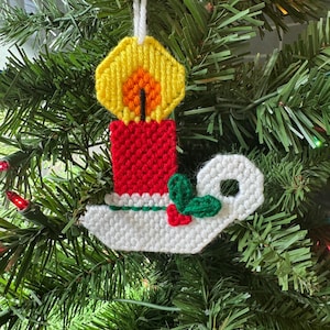 Vintage Christmas Ornament - Candle