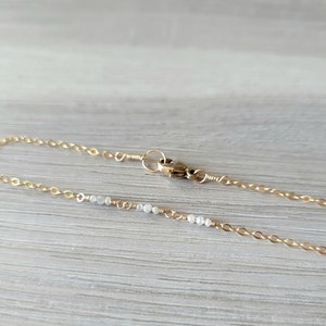 Petite Diamond Gold Filled Cable Chain Bracelet Dainty Layering