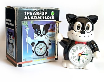 リズムのらくろ目覚まし時計 日本の黒犬アニメ ヴィンテージ - Etsy 日本