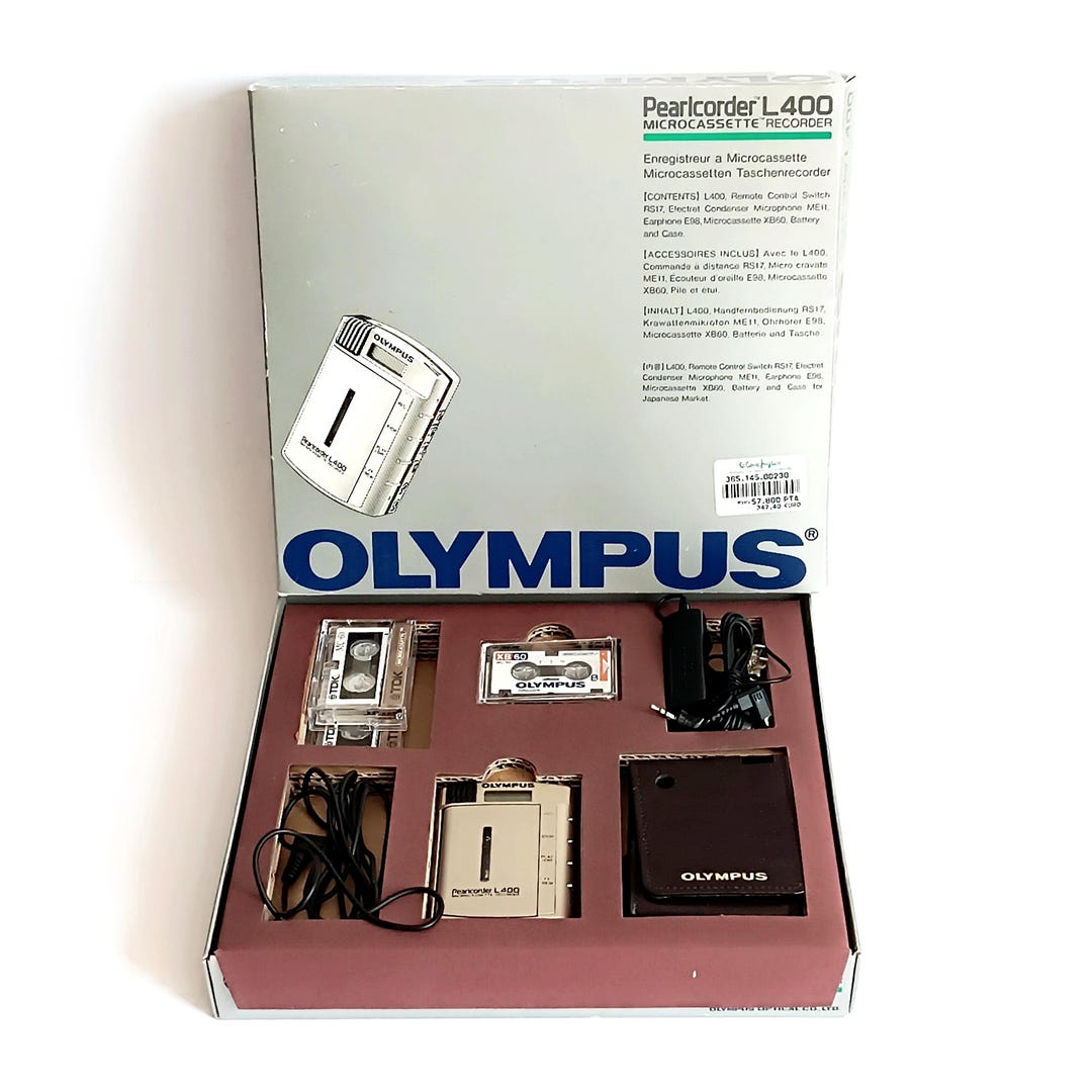 Small Voice Recorder Olympus Pearlcorder L400 With 3
