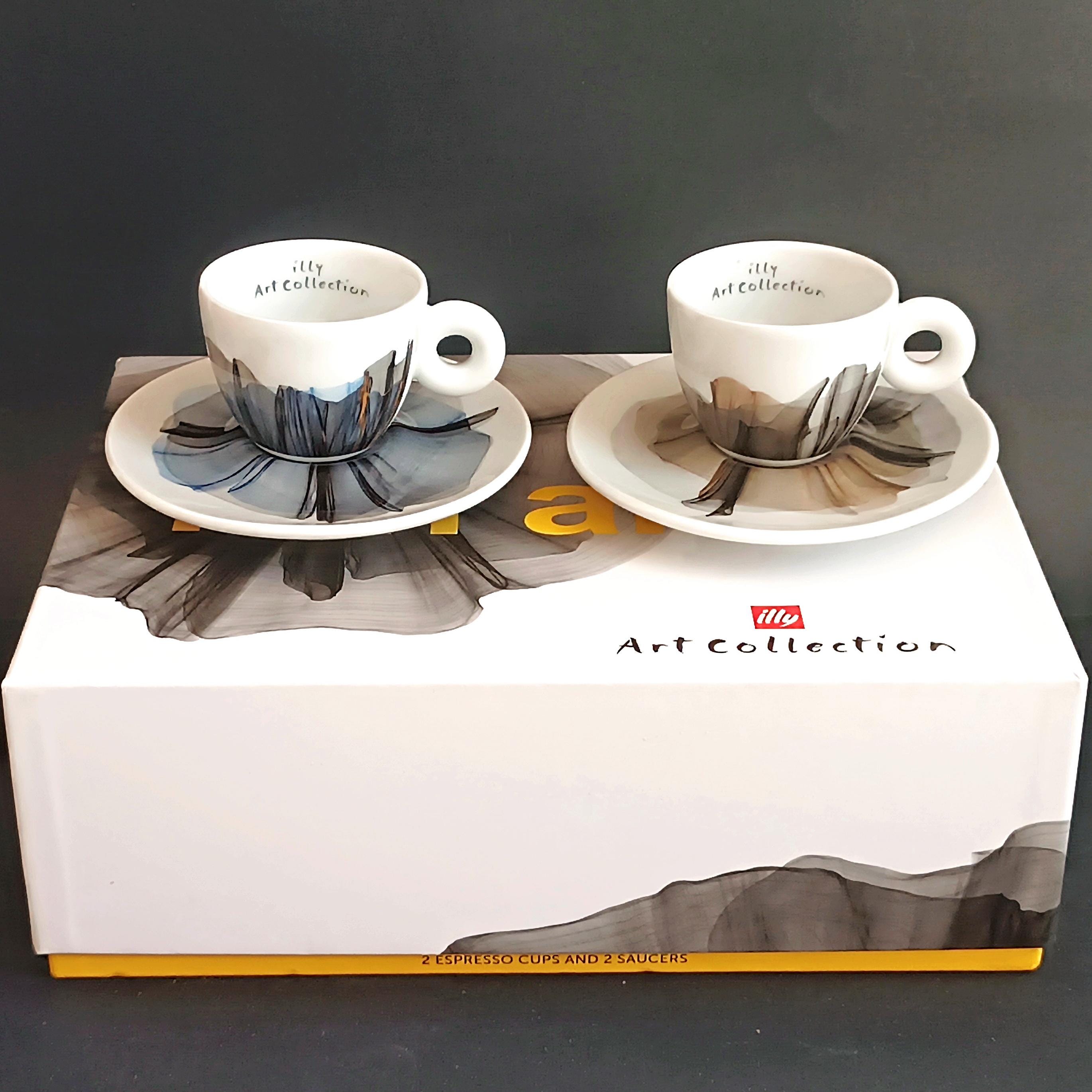 Coffee Cup Saucer Set in Box Illy Ron Arad Art Collection Limited