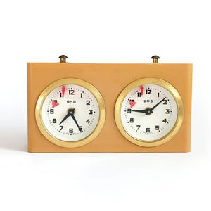 BHB chess tournament clock with timer Collectible double winding chess clock West Germany Chess player Christmas gift Mechanical clock