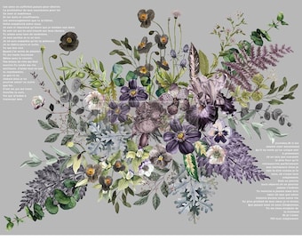VIGOROUS VIOLET - Furniture Transfers, ReDesign with Prima,  Prima Transfer, Decor Transfer, Rub On Transfer