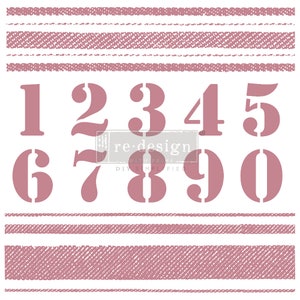 TAMPON RAYURES - Tampon transparent Redesign Decor - 12" x 12" -12 pièces- Tampon pour meubles pour peinture et encre