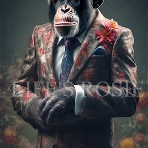 GANGSTER CHIMP - Papiers de découpage Life's Rosie - 20" par 30"