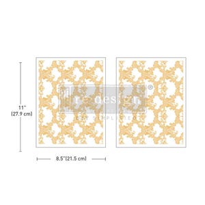 GOLDEN LACEWORK - Middy Foil Transfers® Kacha  – 2 sheets,