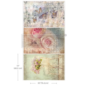 DREAMY DELIGHTS - Confezione di carta velina per decoupage - 3 fogli, 19,5" x 30" ciascuno