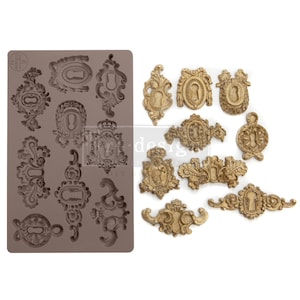 GRANDEUR KEYHOLES - Redesign Mould- Furniture Decor  Mould - Applique Mould