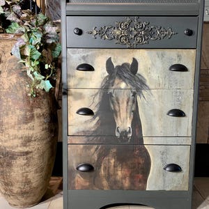 HERZ PFERD Decoupage Seidenpapier - Dekorpapier - Whimsykel Designs - Erhältlich in 2 Größen. Bild 5