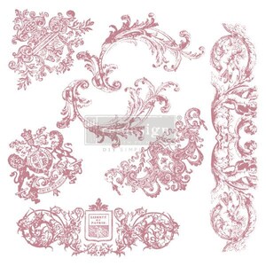 Chateau De Maisons - Tampon transparent ReDesign Decor - 30,5 x 30,5 cm - 7 pièces - Tampon pour meubles pour peinture et encre