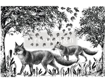 FOX MEADOWS - Total Sheet size 24" x 35" , cut into 2 sheets - Decor Transfers - Redesign with Prima