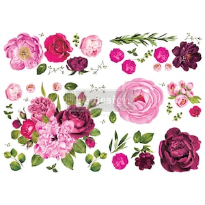 LUSH FLORAL 1 -Furniture Transfers, ReDesign with Prima, Prima Tansfer, Decor Transfer, Rub On Transfer