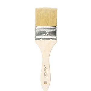 May include: A 2-inch wide, natural bristle paint brush with a wooden handle. The handle is labeled "FUSION&trade; MINERAL PAINT".