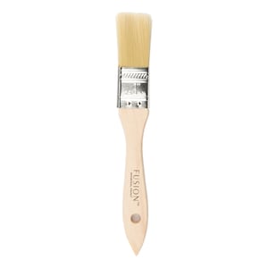 May include: A 1-inch wide, natural bristle paint brush with a wooden handle. The handle is labeled "Fusion Mineral Paint".
