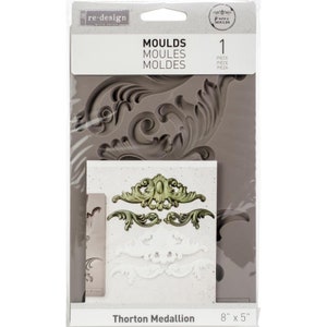 THORTON MEDALLION MOULD -  Redesign  Mould - Furniture Decor Mould - Applique mould