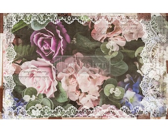 DARK LACE FLORAL - Redesign Decoupage Decor Tissue Paper