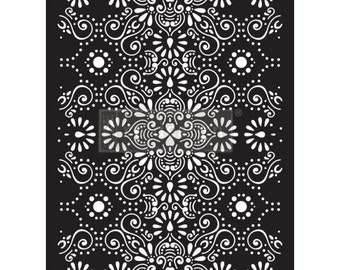 Redesign Decor Stencil - CeCe ReStyled - EASTERN ABSTRACT- Sheet Size 18" x 25.5" Design Size 15.9" x 21.3"