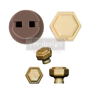 IMPERIAL PEARL -  CeCe Knob Mould - 1 knob Set - Includes Hardware