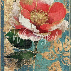 CORAL BLOSSOM - WhimsyKel Designs - Carta velina da 18 libbre - 21" x 29"