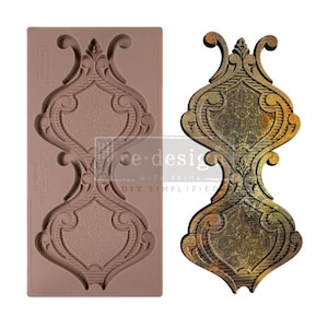 DARLING DAMASK  - CeCe Mould - 1 pc, 5″X10″X8mm - Silicone Mould - Chocolate Mould