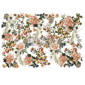ÉLÉGANCE ET FLEURS - Transferts de meubles, ReDesign with Prima, Prima Transfer, Transfert de décoration, Transfert par friction