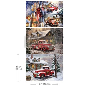 CHRISTMAS CARGO - A3 Decoupage Fiber Pack - – 3 Sheets, 11.7″X16.5″ Each