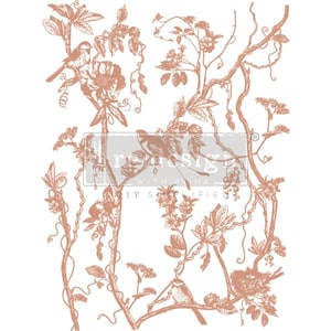 OBSERVATION DES OISEAUX - Feuille de cuivre - Kasha Decor Transfer® - Dimensions totales de la feuille 18″X24″, coupée en 2 feuilles