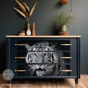 MONOCHROME MAJESTY - A1 Decoupage Fiber Paper - Redesign Decoupage Image - A1 - 23.4&quot; by 33.1&quot;