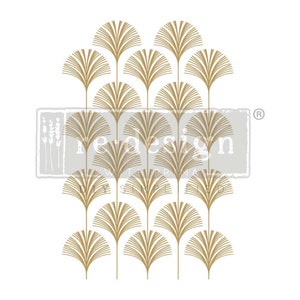 INTERLINKED FANS - Decor Transfer - Redesign Large Furniture Transfer - cut into 2 sheets - 24&quot; x 35&quot;