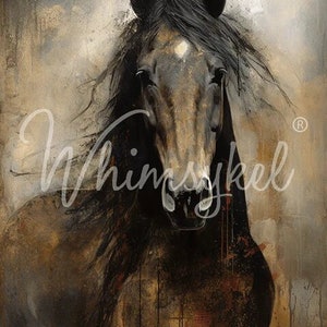 Carta velina per decoupage CUORE CAVALLO - Carta decorativa - Whimsykel Designs - Disponibile in 2 misure.