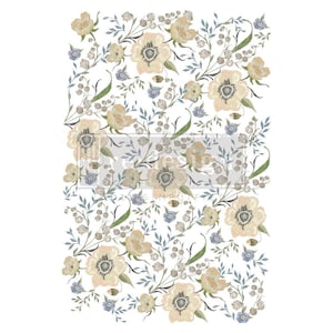 GOLDENROD FLORALS - Redesign Decor Transfer - Prima Transfer, Decor Transfer, Rub On Transfers