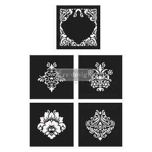 DAMASK ELEMENTS -  Decor Stensils - CECE