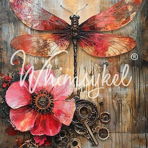 INDUSTRIAL BLOOM - WhimsyKel Designs - Papier de soie pour découpage - 29" par 21"