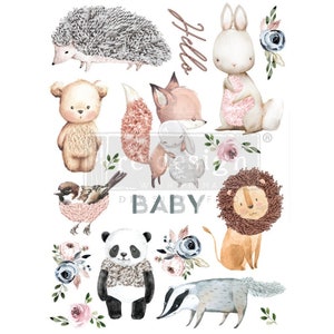 HELLO BABY - Transferts de meubles, ReDesign with Prima, Prima Transfer, Decor Transfer, Rub On Transfer