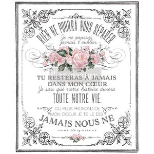 MY HEART - Furniture Transfers, ReDesign with Prima,  Prima Transfer, Decor Transfer, Rub on Transfer 24&quot; by 35&quot;