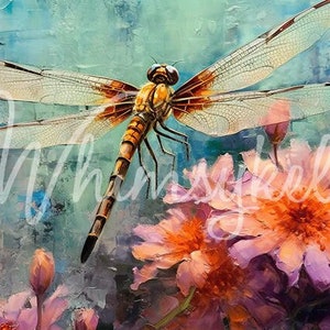 DRAGON FLY DANCE - WhimsyKel Designs - Carta velina per decoupage - 21" x 29"